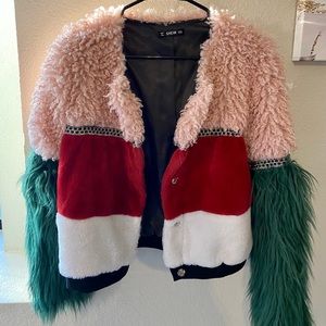Faux Fur Jacket - size small